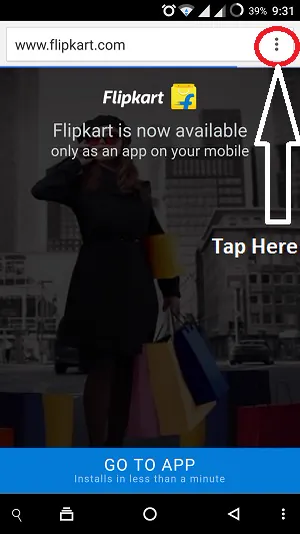 Open Flipkart Without Installing Downloading App 2